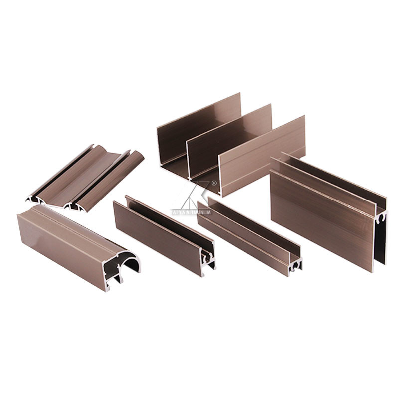 Sliding Door Wardrobe Aluminium Profile 6063 T5 Anodized Blown