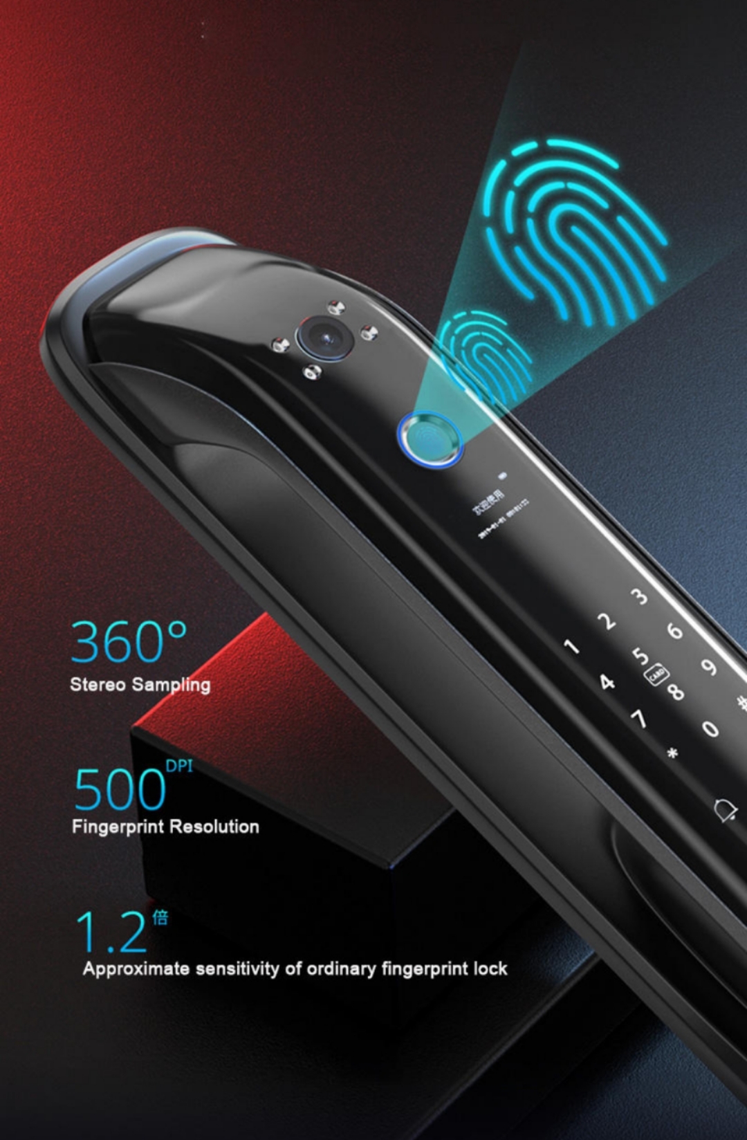 Aluminum Fingerprint Digital Door Lock Keyless Smart Door Lock With Handle