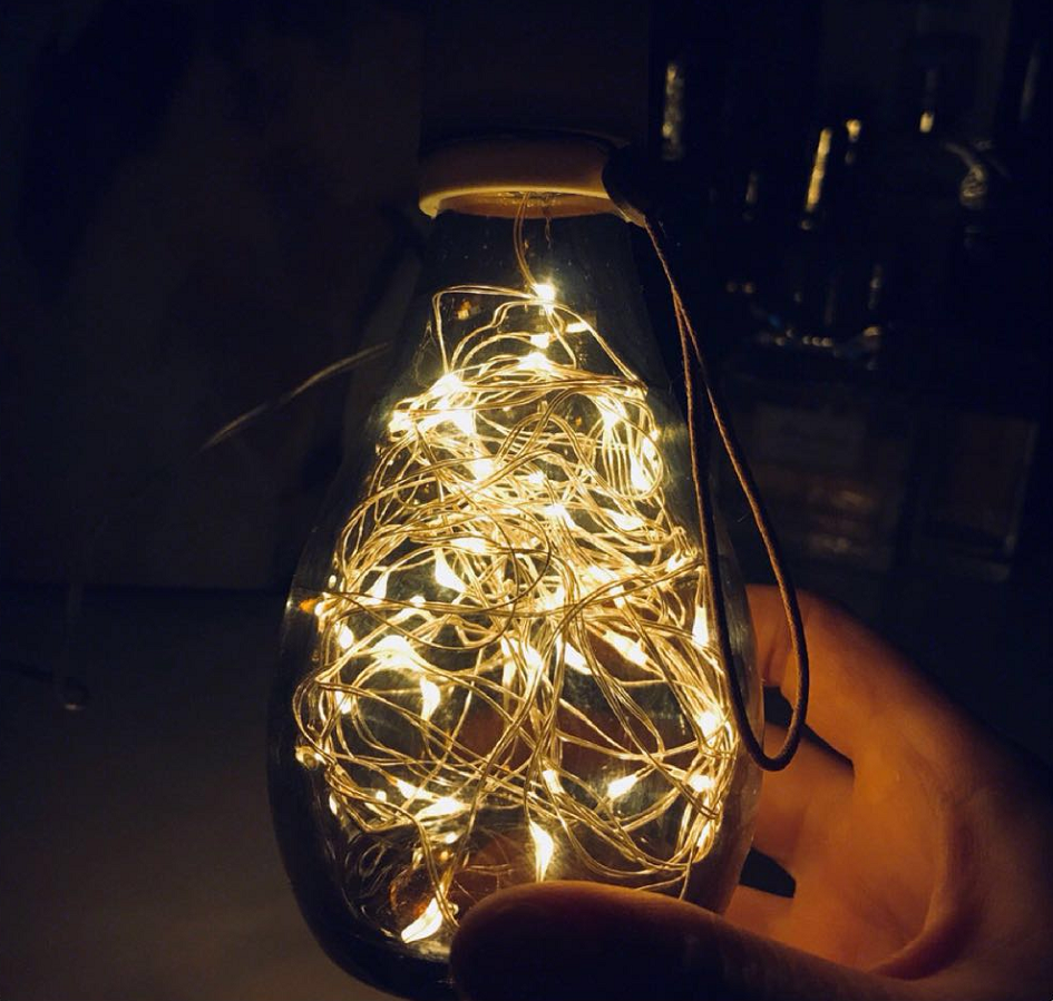 Decorative 10M 100 LED 3AA Battery Powered Copper Fairy String Lights