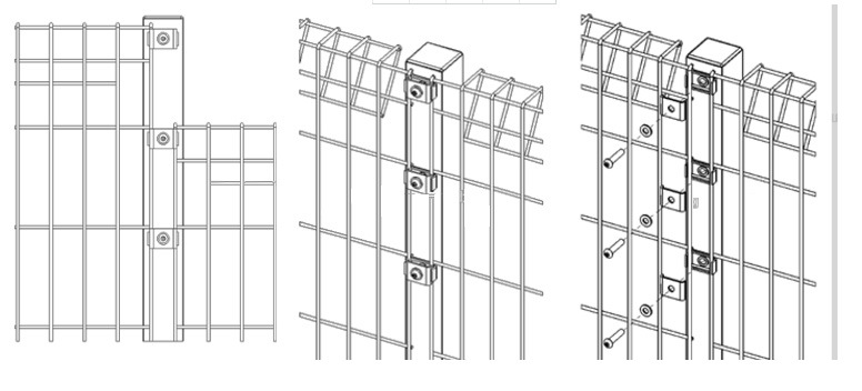 Ornamental Double Loop Circle Wire Mesh Brc Garden Fence