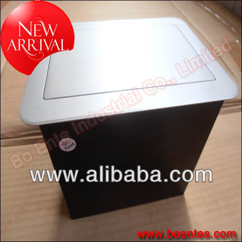Aluminum Brushed Hydraulic Tabletop Pop Up Socket/Desktop Power Outlets with Bottom Interface Plug