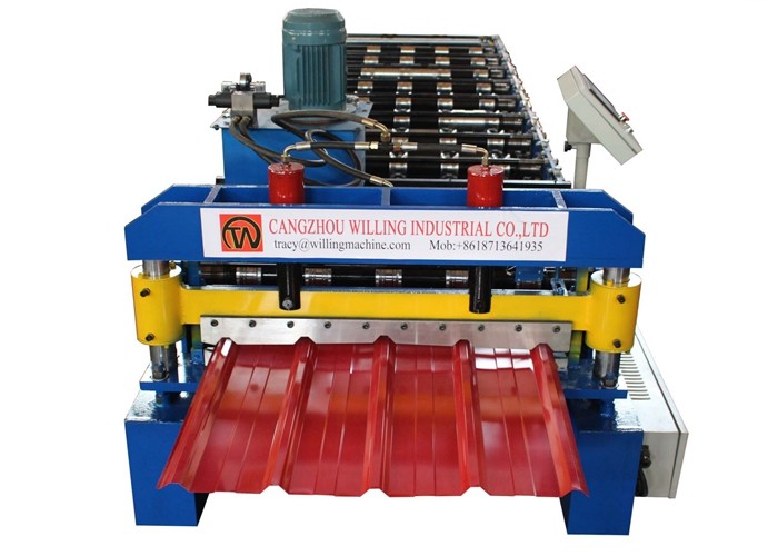 5 Ribs Roof Roll Forming Machine 11 Rows Trapezoidal Sheet Roll Forming Machine