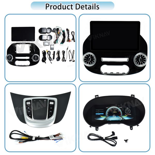 Viknav 13 Inch Android Car Radio For Benz Vito 2015-2021 (128GB Car Radio+Digital Instrument Cluster+Mouse)
