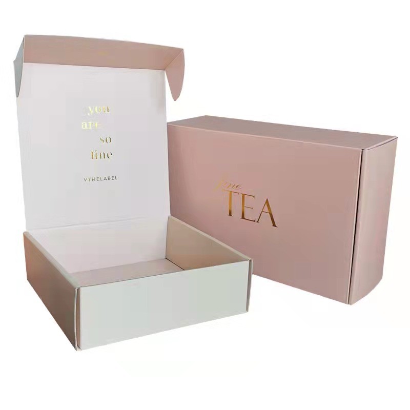 Custom Folding Corrugated Cardboard Grooming Supplies Box Pink Beauty Wrapping Shipping Box