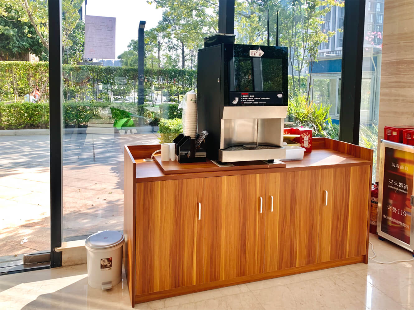 EVOACAS SUS304 Automatic Coffee Machine Vending Support Water Tank