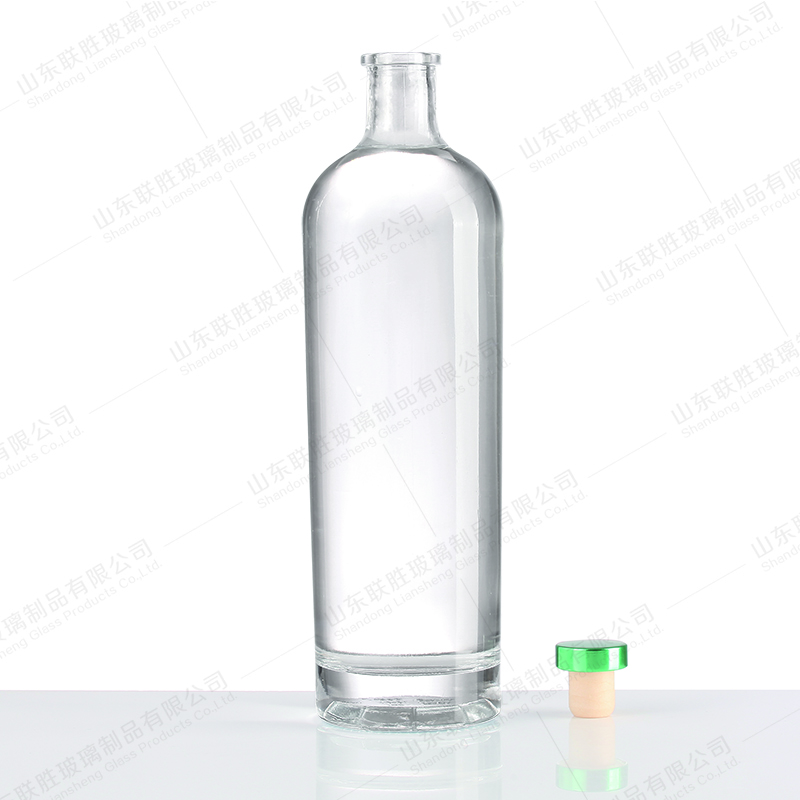 Clear 500ml 700ml 750ml 1000ml Liquor Glass Bottle with Acceptable Customer's Logo