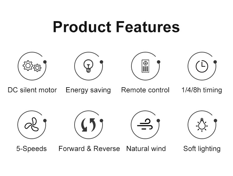 1stshine Hidden Blades Ceiling Fan Energy Saving for Home Hotel Office Environments