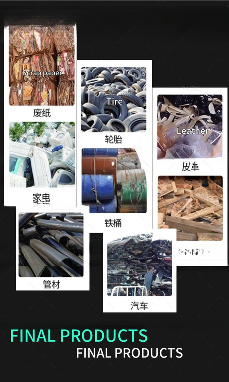 Industrial Double Shaft Metal Waste Plastic Shredder Machine with High Safety Level