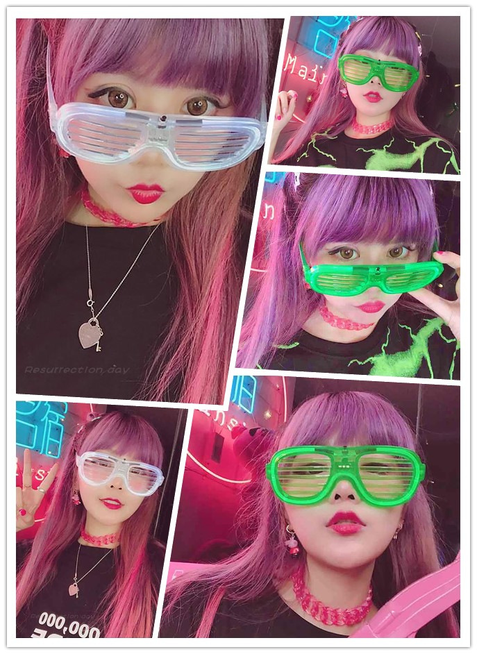 Luminous Glasses Blinds Glow Sunglasses For Cold Light Party Bar Flash