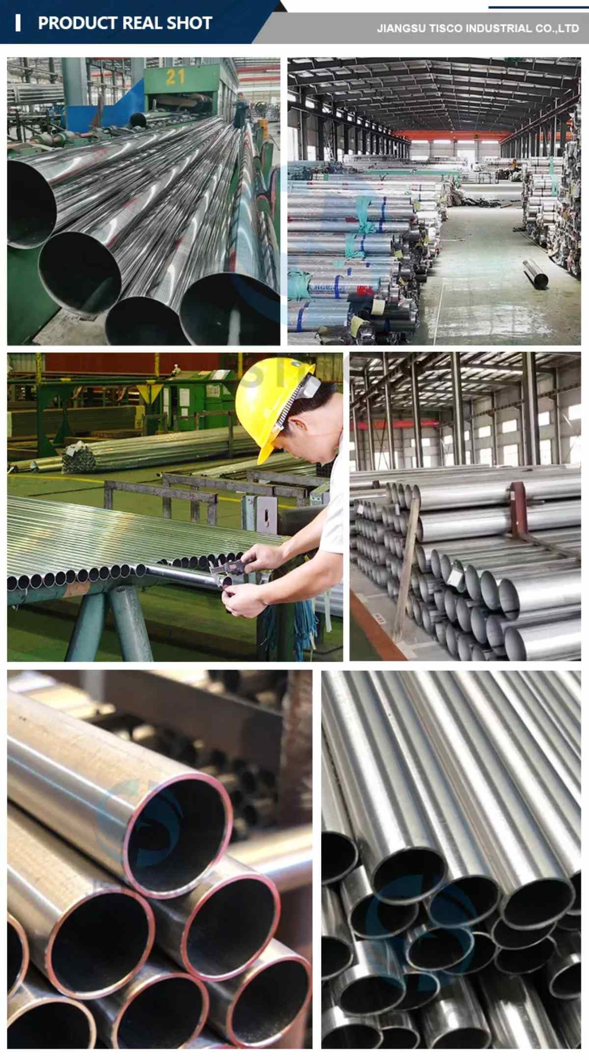 Stainless steel round welded pipe