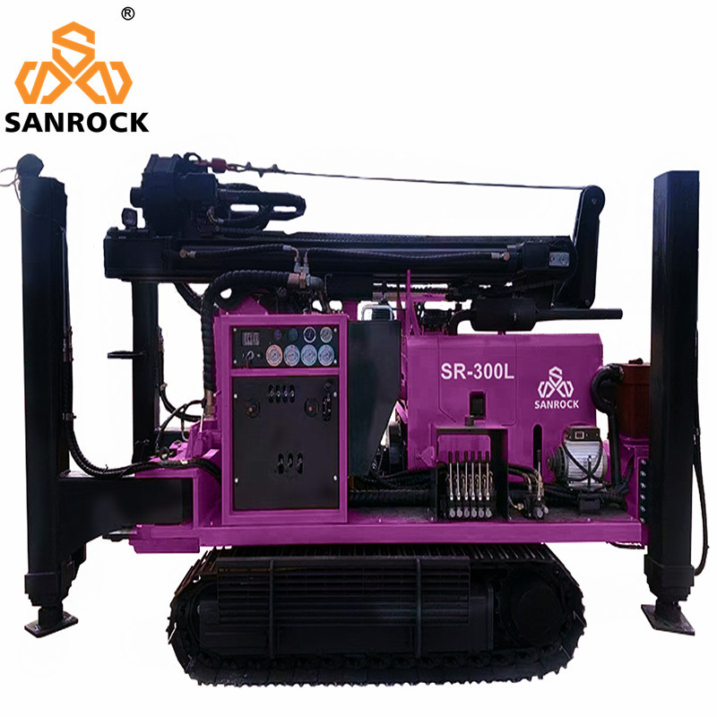 Deep Water Well Equipment Full Hydraulic Borehole 300m Crawler Water Well Drilling Rig