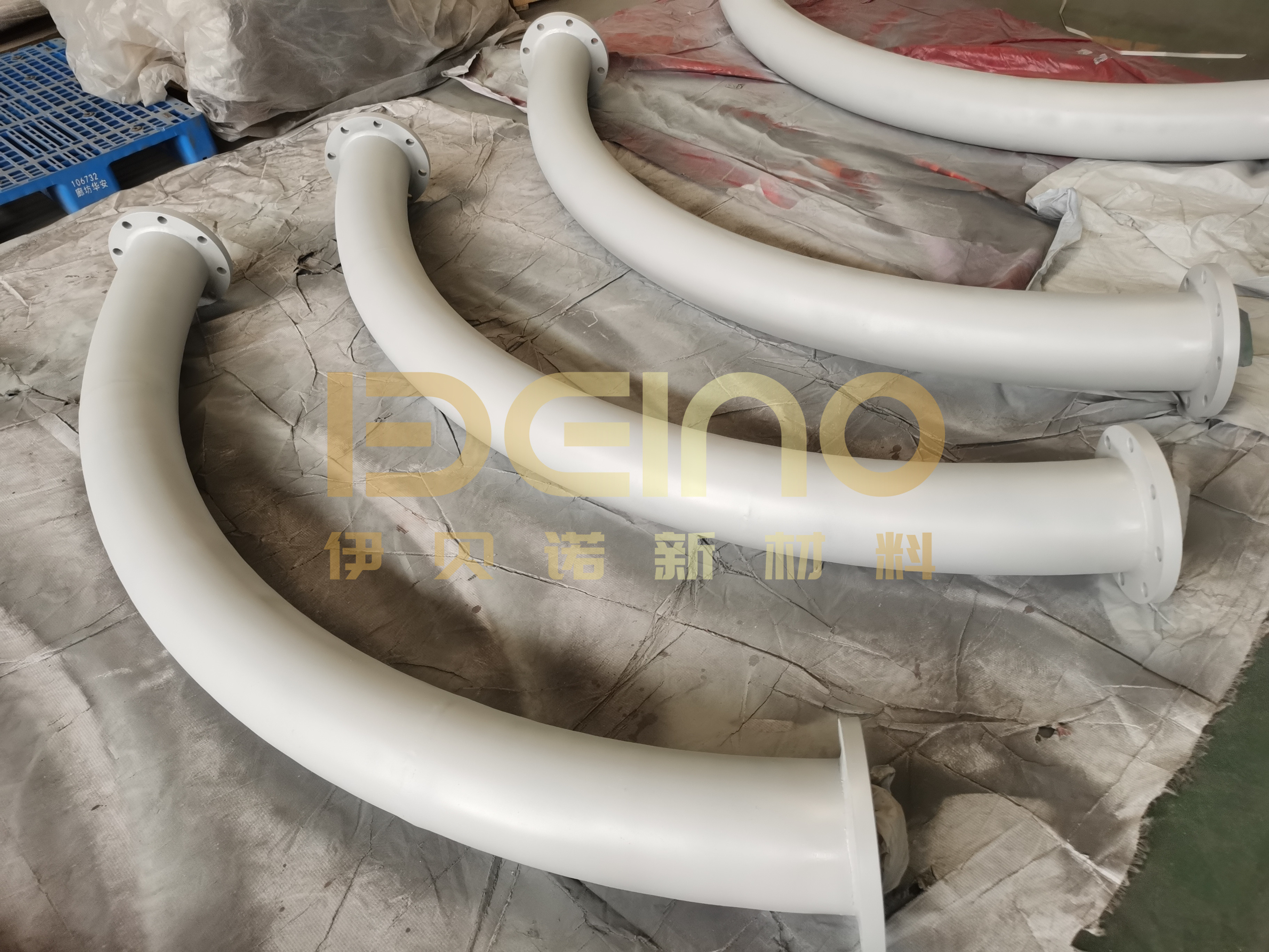 Anti Wear Alumina Ceramic Elbow Pipe Ceramic Lined Pipe For Construction