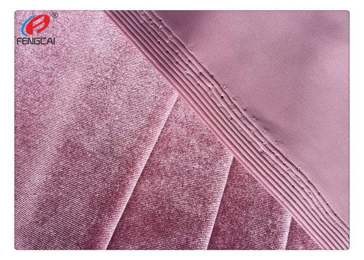 Crushed Shiny Velvet Fabric 95% Polyester 5% Spandex