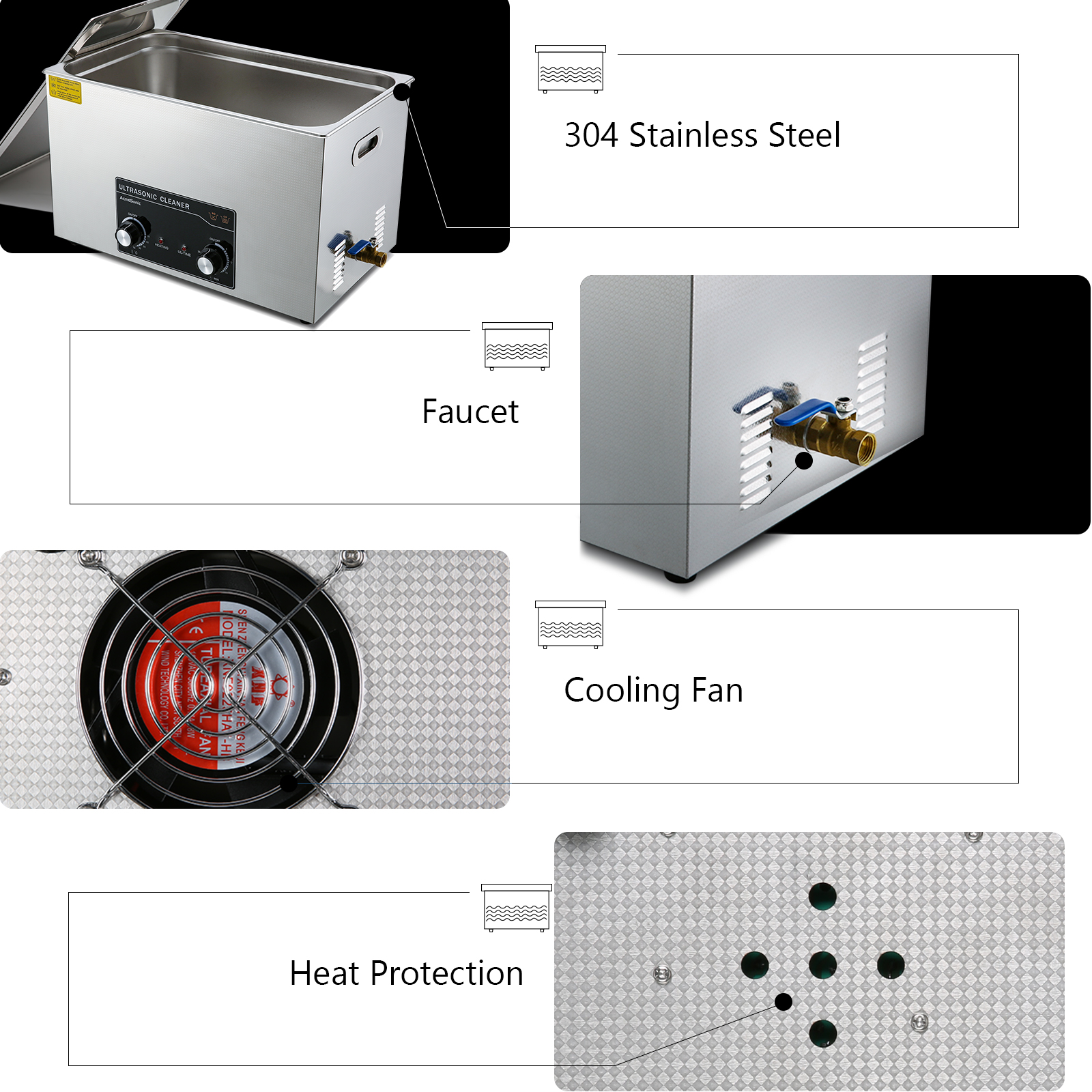 Large Capacity Ultrasonic Cleaning Machine Medical Device Digital Ultrasonic Cleaner