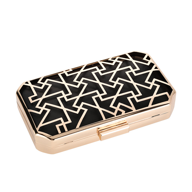 Octagon Woman Handbag Hollow Out Clutch Frame 19*11cm