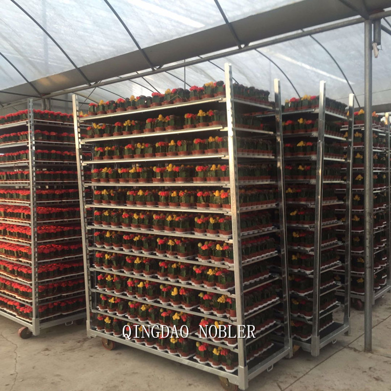 Flower Logistics Turnover Standard Danish Container Flower Trolley Plywood Material