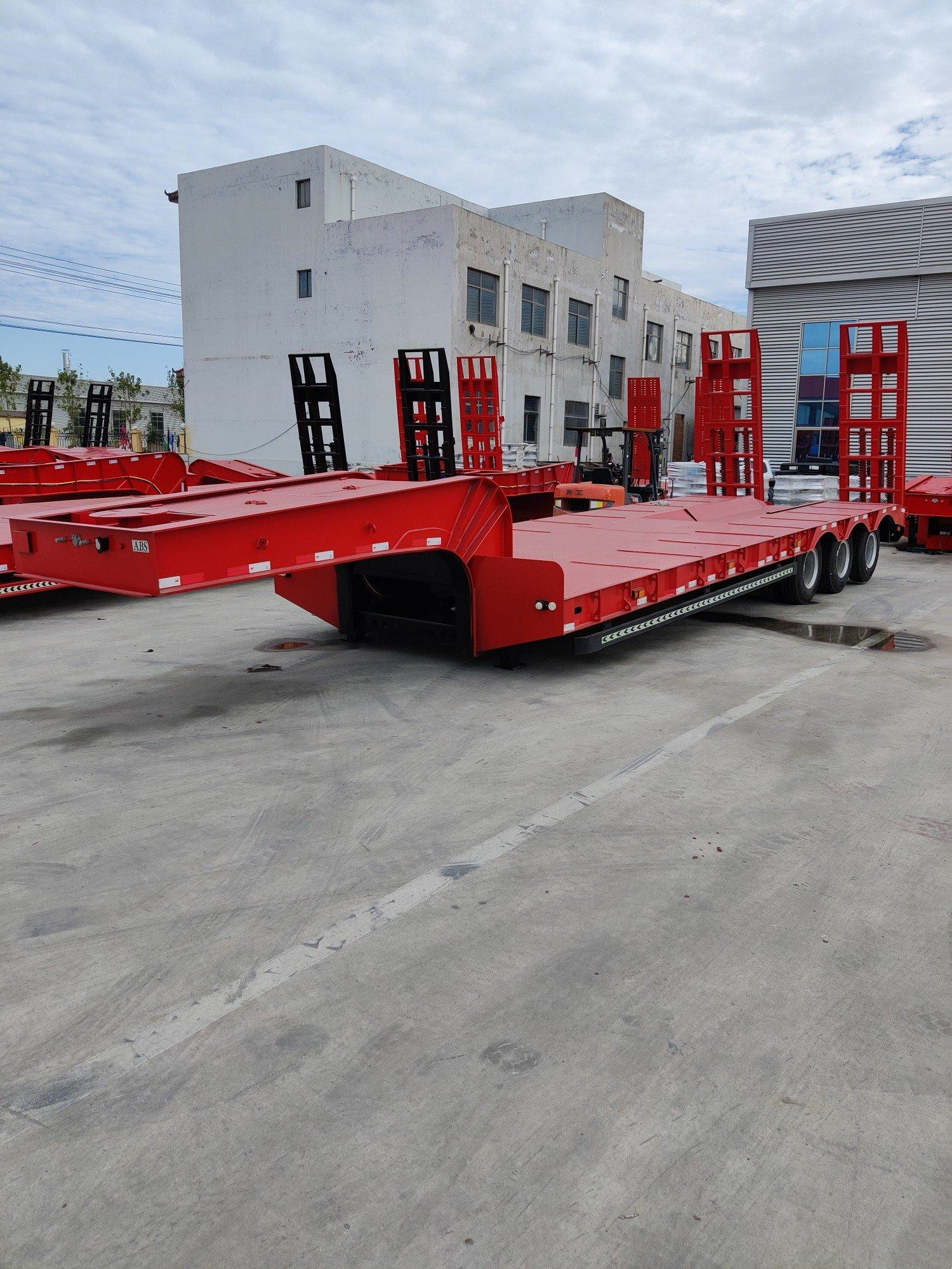 Low-Flat Second Hand Semi Trailers 3axle 4axle 6axle Support Customization
