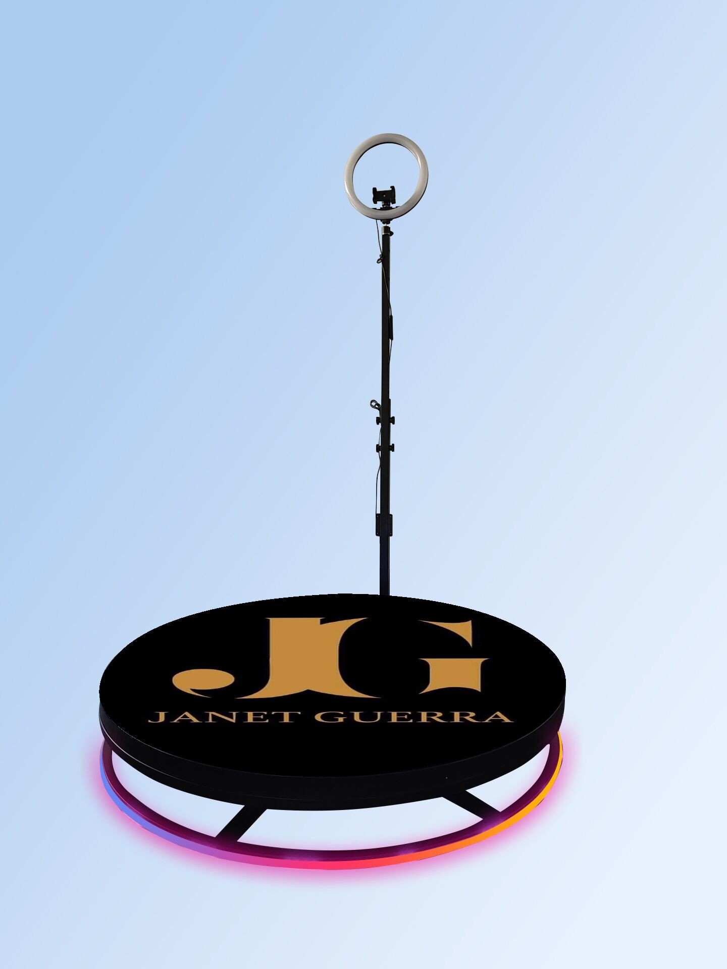 Full Metal Or Glass Material 360 Degree Photo Booth With Stable Flight Case
