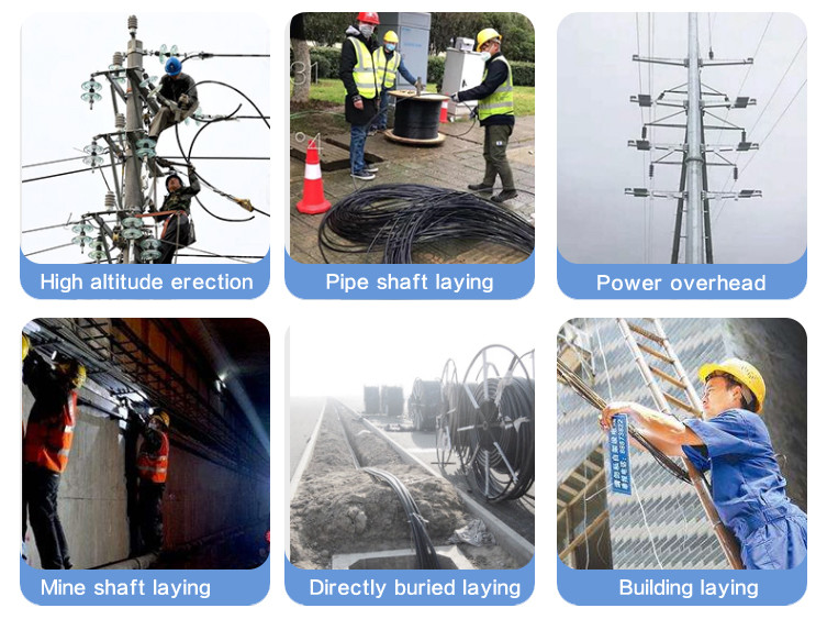 24 Core ADSS Fiber Optic Cable Aerial G652D Fiber Self-Supporting