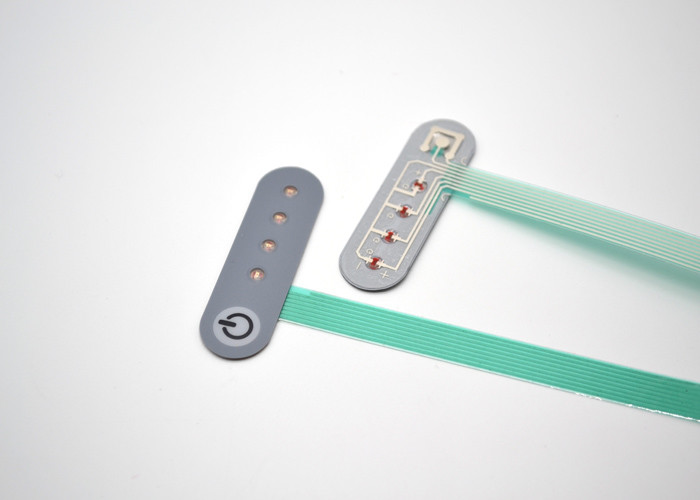 Four Little Button LED Membrane Switch , Membrane Control Panel Flexible Type