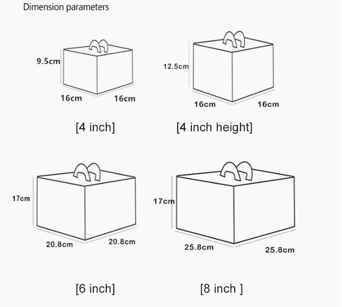 ISO9001 Certified Custom Cake Boxes for Wedding and Birthday 10x10x5 20x20x8