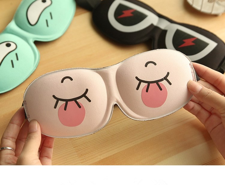 Soft 3D Memory Foam silk Sleep Eye Pillow 19*11cm Anti wrinkle