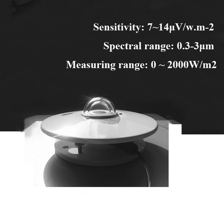 BGT pyranometer solar radiation sensor for greenhouse 2.5m cable RS485/RS232 output