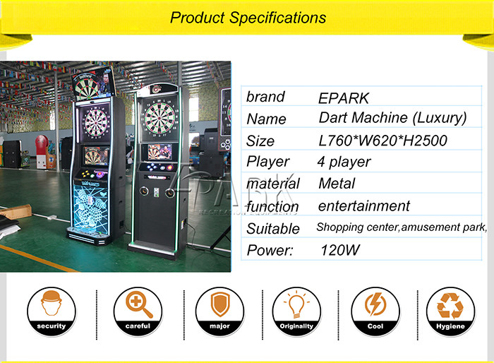 Indoor Sport Electronic Dartboard Coin Operated Arcade Machines For Movie theater