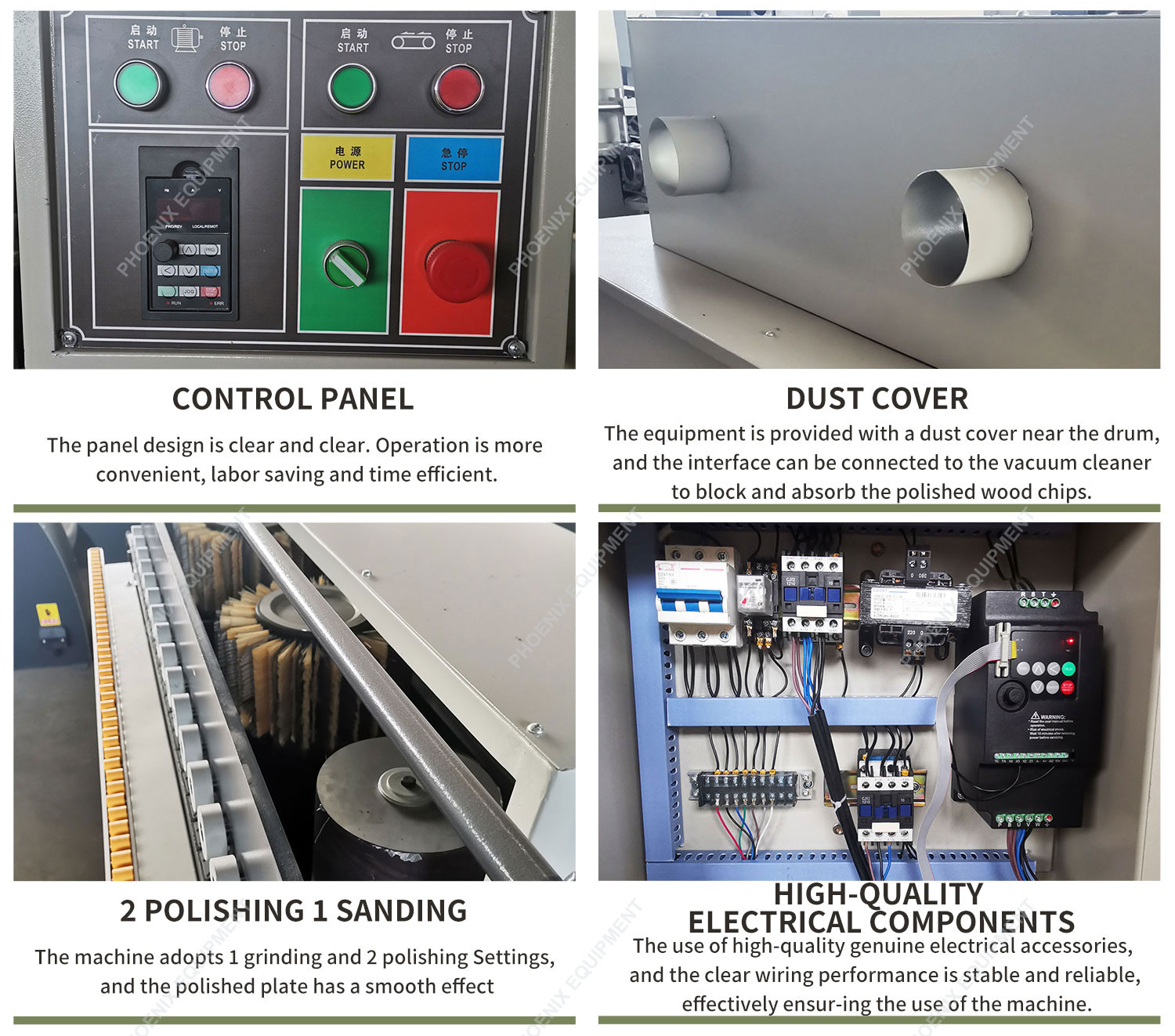 Wood Sanding Machine for Constant Speed Sanding and Polishing of Solid Wood Panels