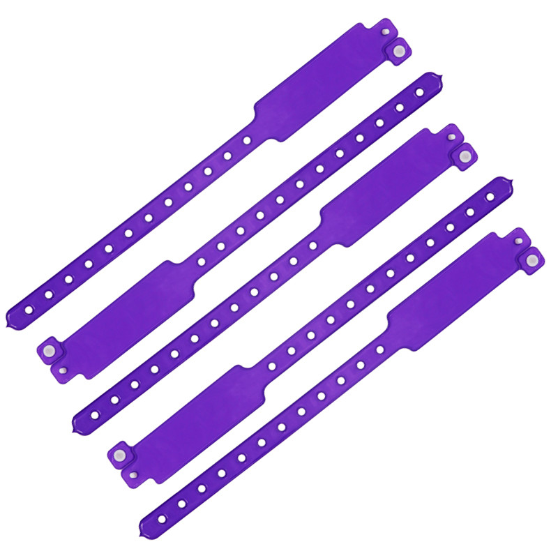 Soft Personalised Vinyl Wristbands , Snap Lock Vinyl ID Wristbands