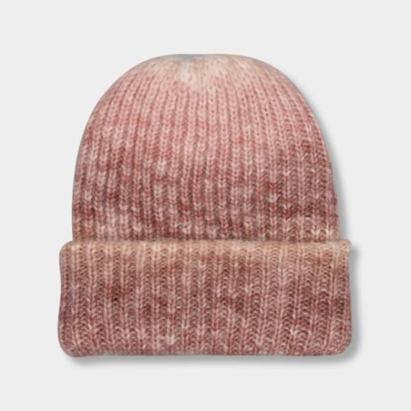 56cm Knit Beanie Hats For Girl Tie Dye Gradient Color Outdoor Flexible Thick