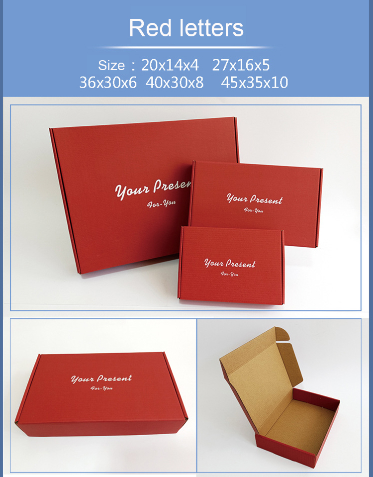 Corrugated Paper Custom Cardboard Mailers For Clothes Shoes Packaging