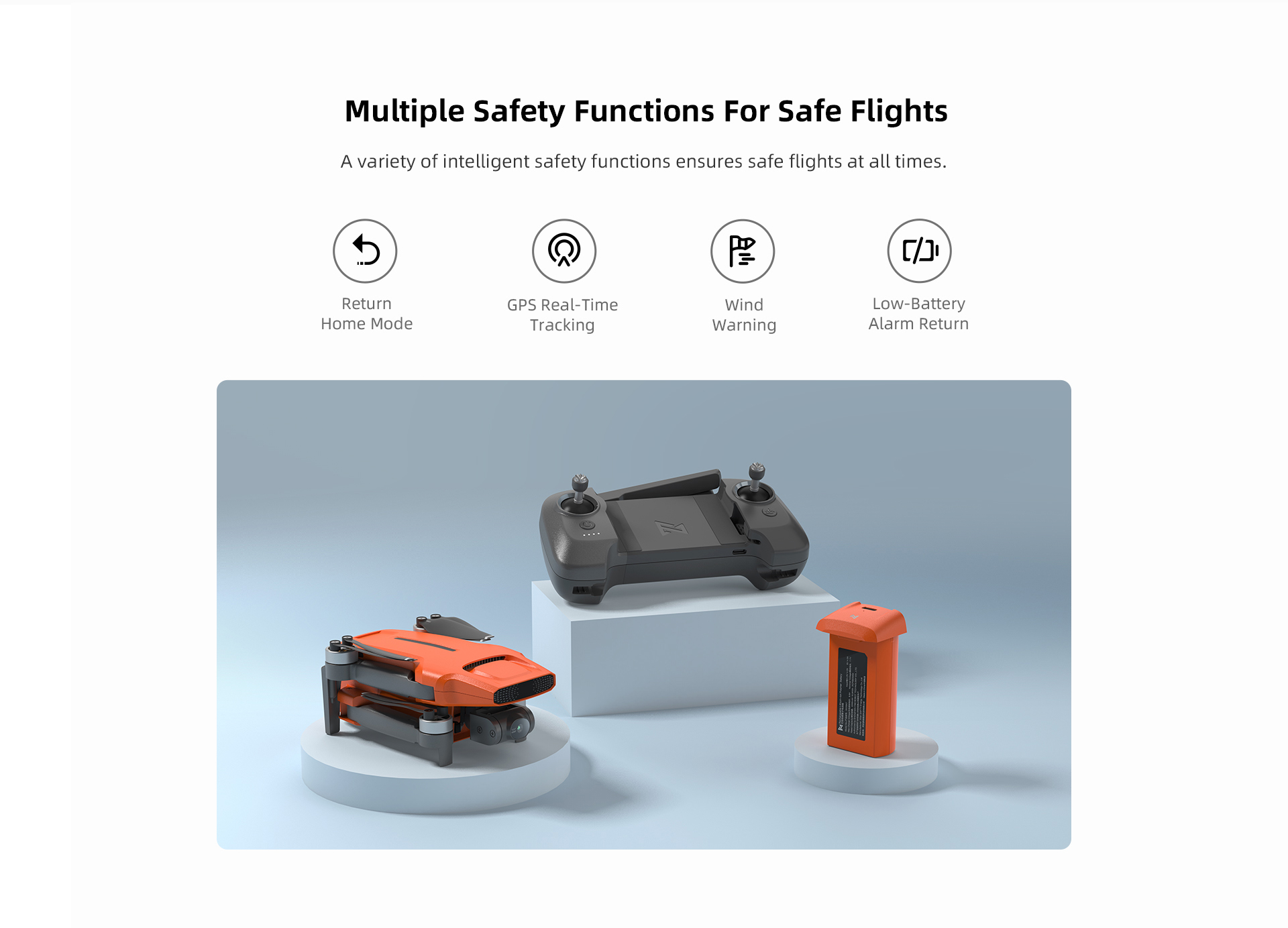 Lightweight Folding Body Drone Experts One Battery For Fimi X8 Mini3 Drone Multiple Safeguards Strong Wind Resistance