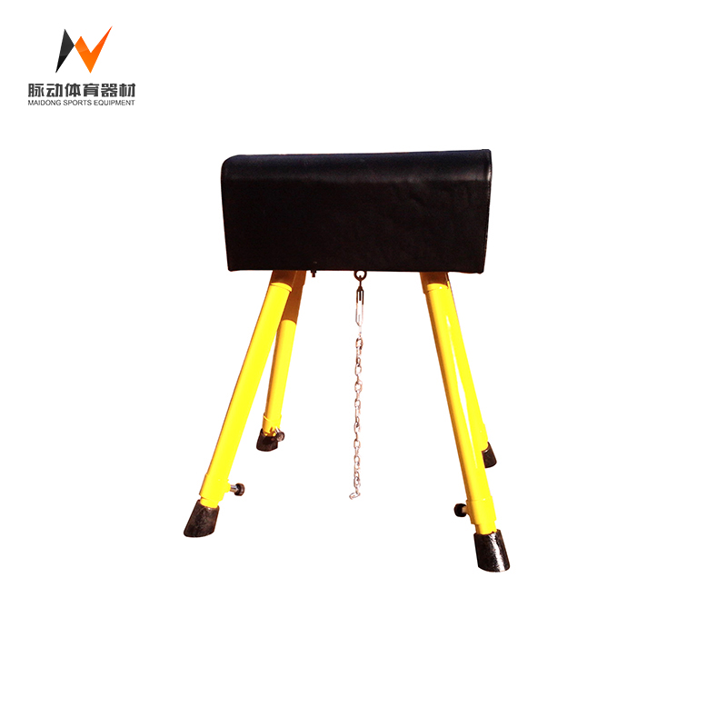 Customized Logo Yellow Horse-Shaped Gymnastic Vaulting Table for Competition or Training