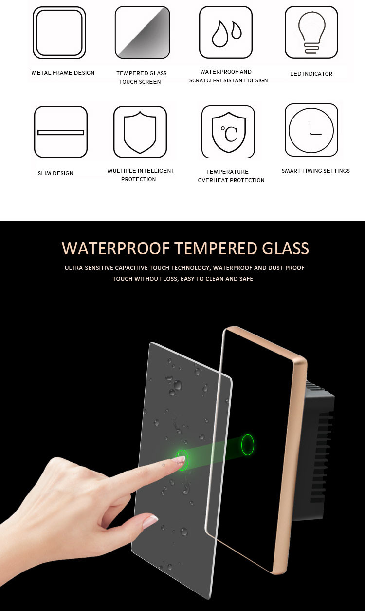 Tuya Smart Home 1 Gang Lights Zigbee Switch And Socket Electrical Home Automation Switch With Google&Alexa