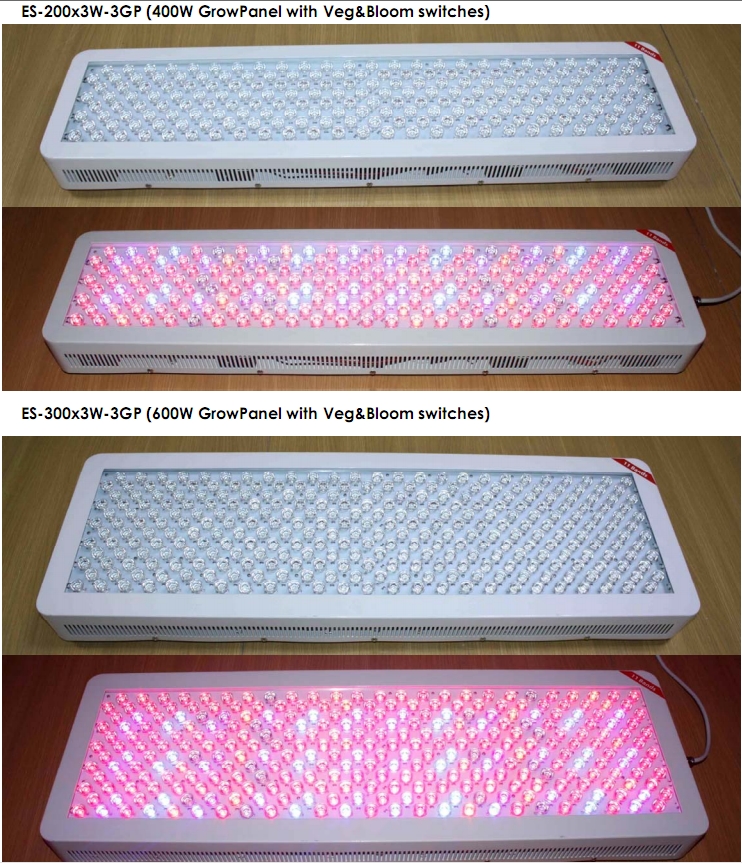 3G Diamond series LED grow light 11 bands 100x3W chips with lens switches for Veg & Bloom