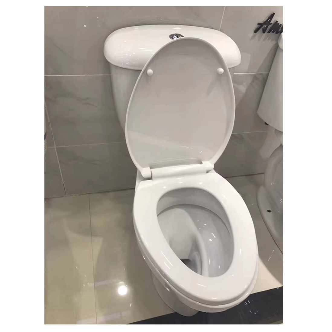 Modern Ceramic Toilet WC 680x370x830mm Two Piece S-Trap Floor Mount Standing Toilet Set