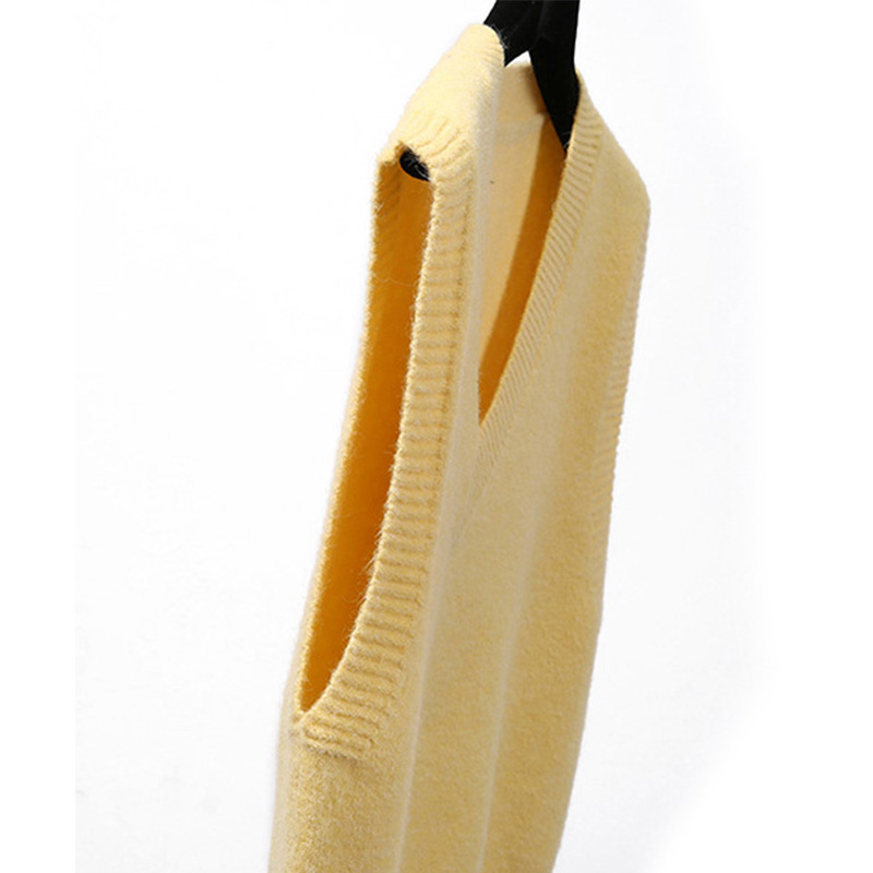 ODM V Neck Solid Bespoke Sweaters Vests High Elastic Knitted Sleeveless Sweater