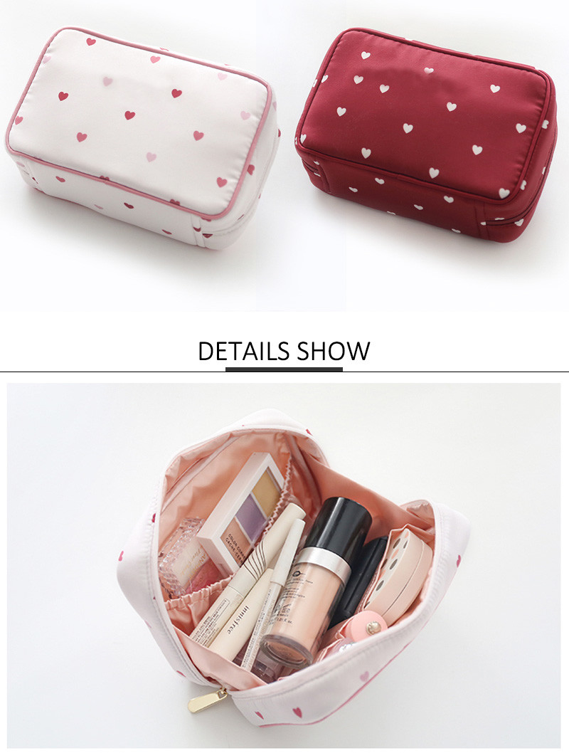 Printed Pattern Polyester Fabric Makeup Storage Artist Brush Bag