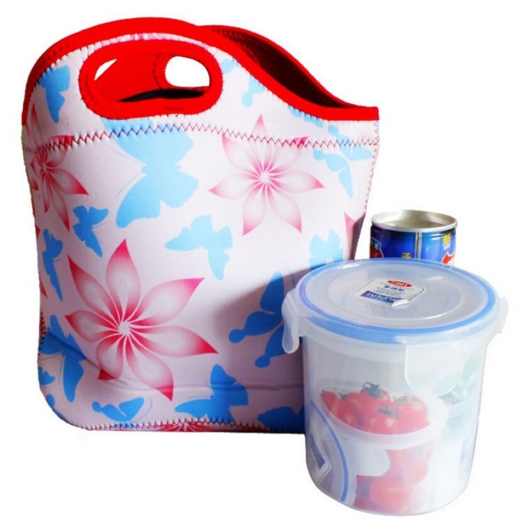2-5 Mm Neoprene Cooler Bag SBR Picnic Insulated Bag Reusable Kids Lunch Tote
