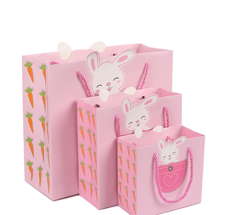 CMYK 4 Color Offset Printing Paper Box Bag for Cartoon Cute Animal Gift Shopping