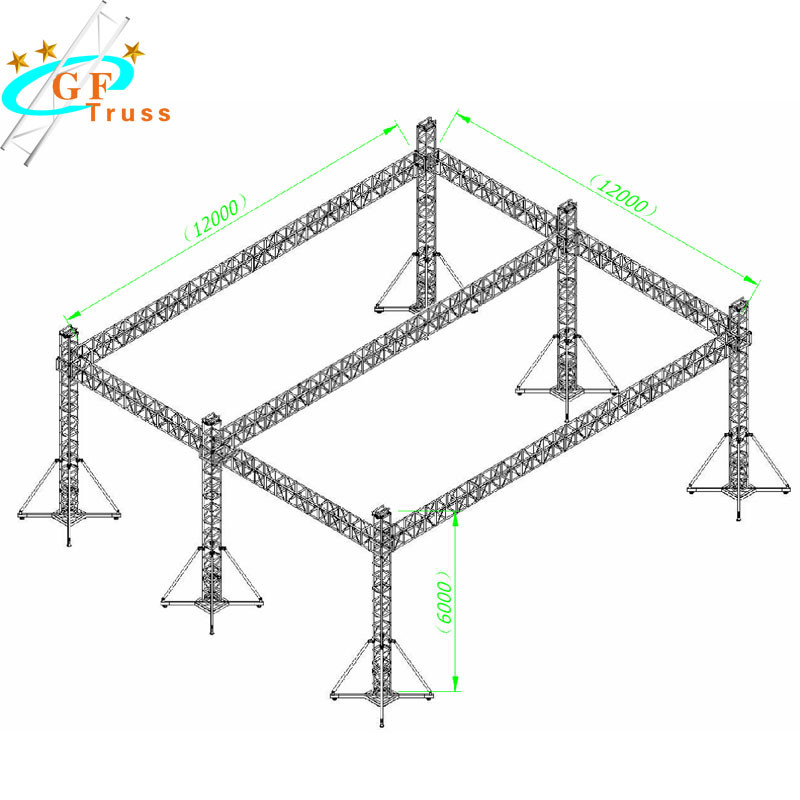 Customized Sliver 290mm Outdoor Stage Roof Truss