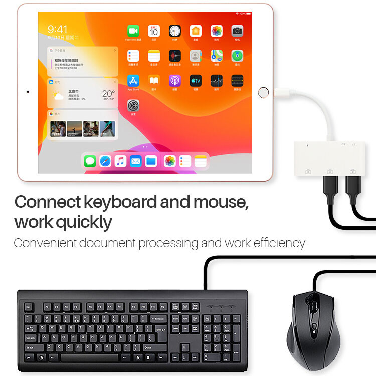 ABS 0.2M USB OTG Cable Adapter 45g 6 In 1 USB Adapter