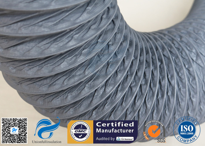 PVC Coated Glass Fibre Flexible Air Ducting 200MM Diameter 5 Meters 260℃