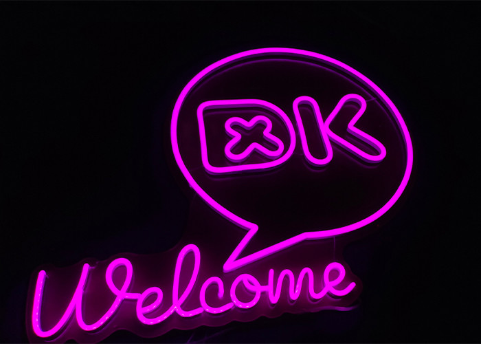 High Performance Welcome Custom Led Neon Signs Pink color 12v