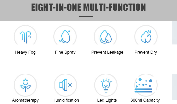 300ml Portable Aroma Air Humidifier With Water Shortage Protection