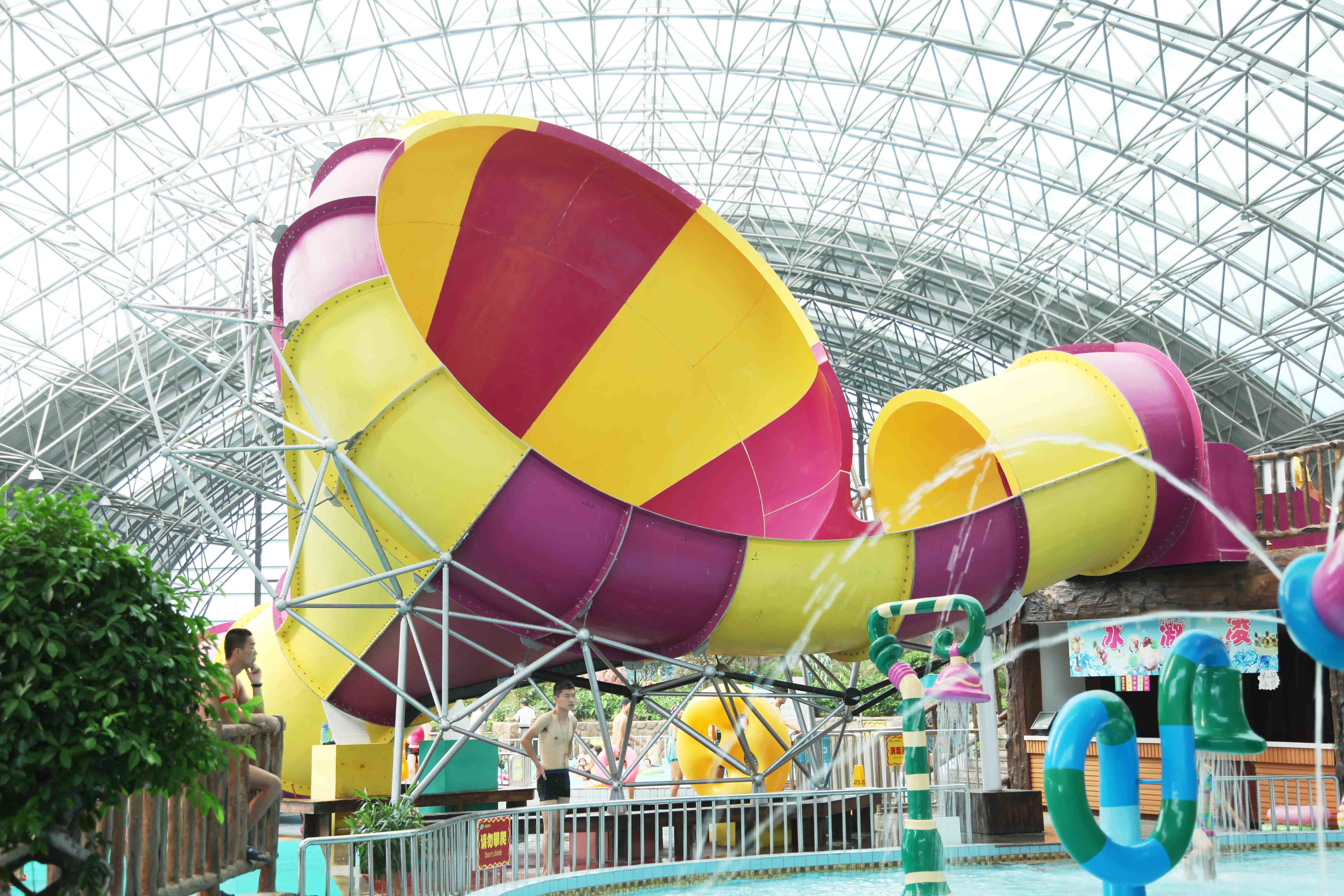 Super Tornado Fiberglass Water Slides 14.6m Platform Height for Themed Water Park