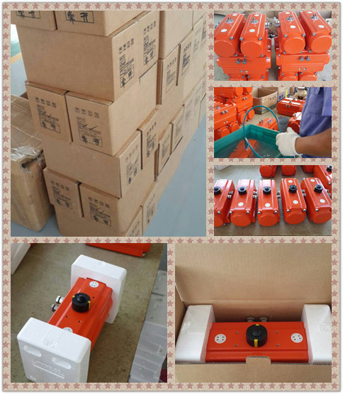 Air torque rack & pinion double action and spring return pneumatic actuator for valves