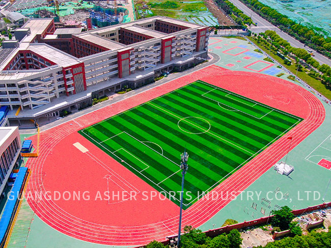 Slip Resistant Synthetic Athletic Track Artificial 1.22m Width Running Use