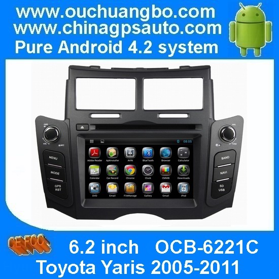 Ouchuangbo Car GPS Radio DVD Player Android 4.2 for Toyota Yaris 2005-2011 Bluetooth TV 3G Wifi USB OCB-6221C